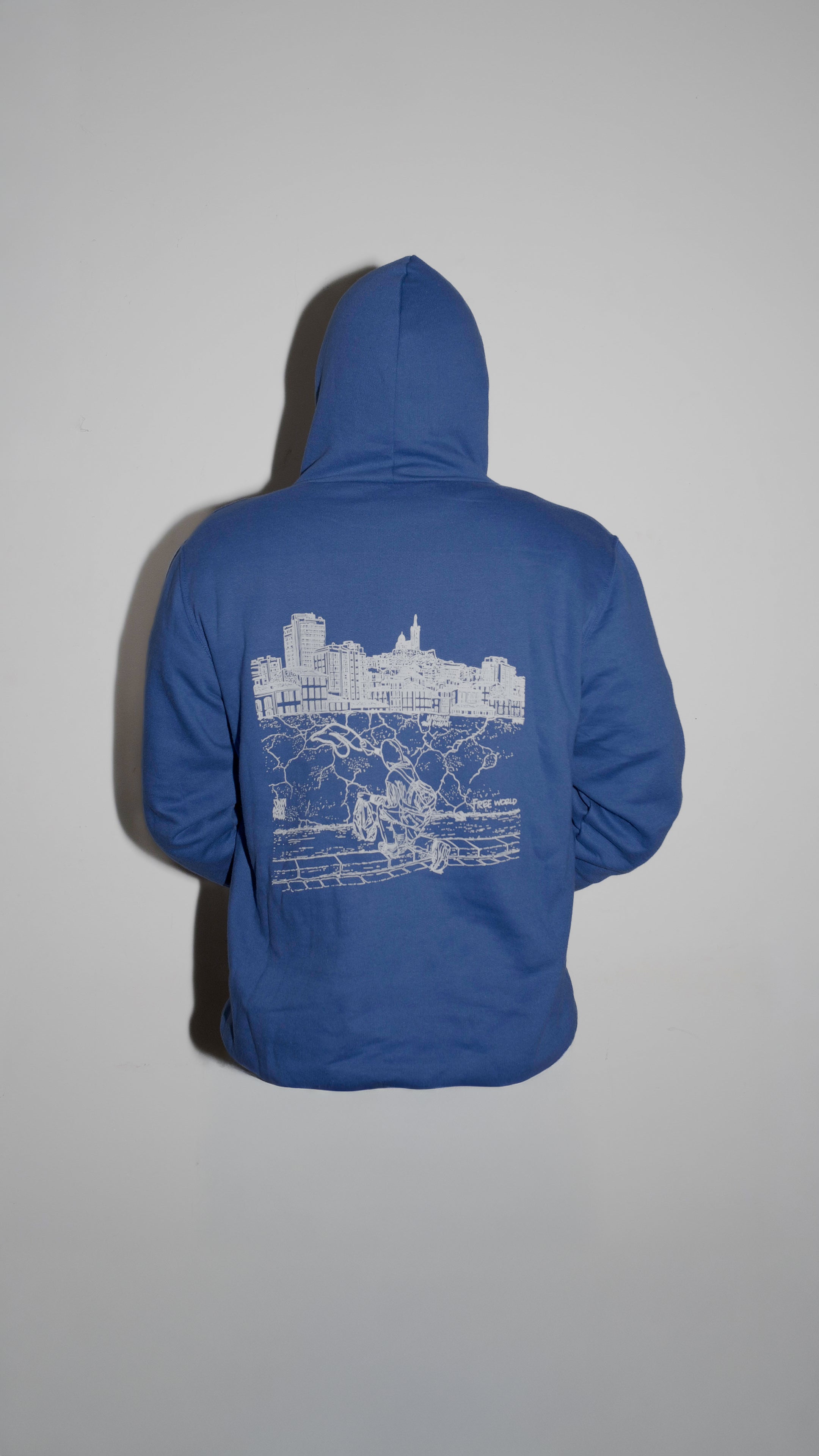 sweat à capuche bleu